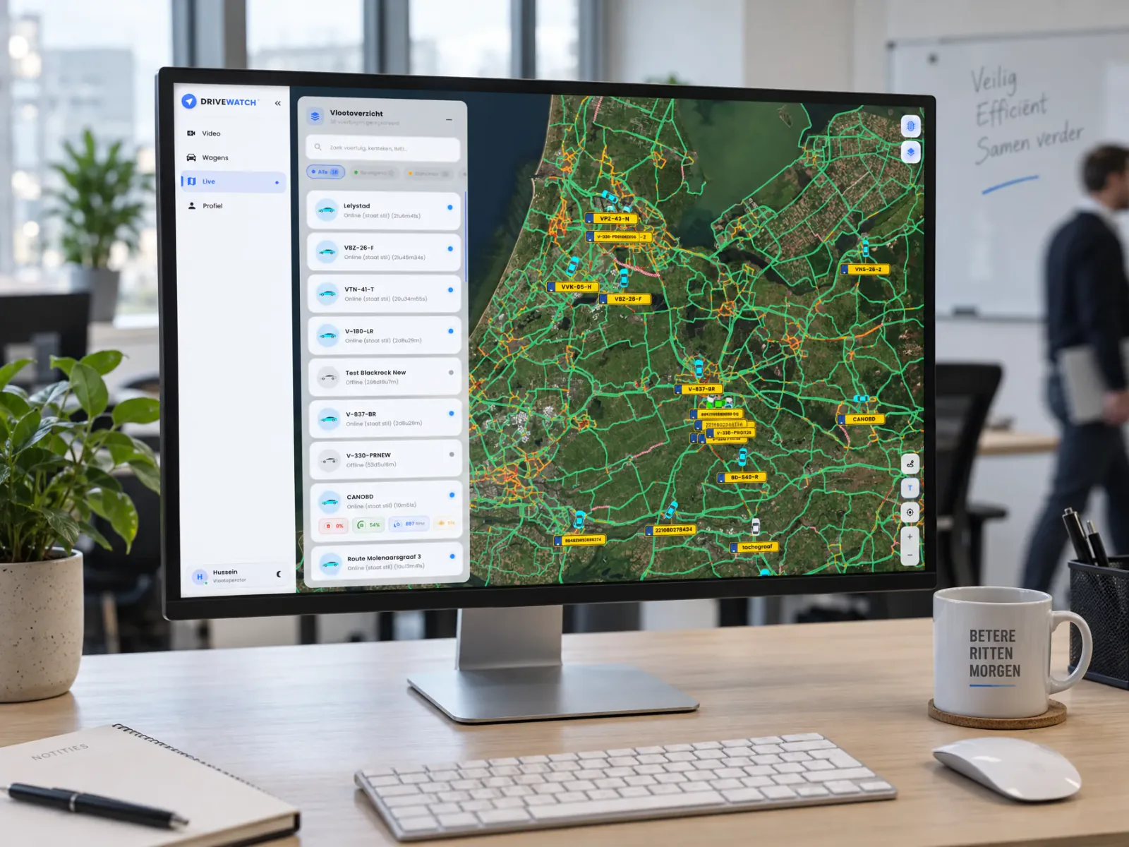 Planner met routeoverzicht