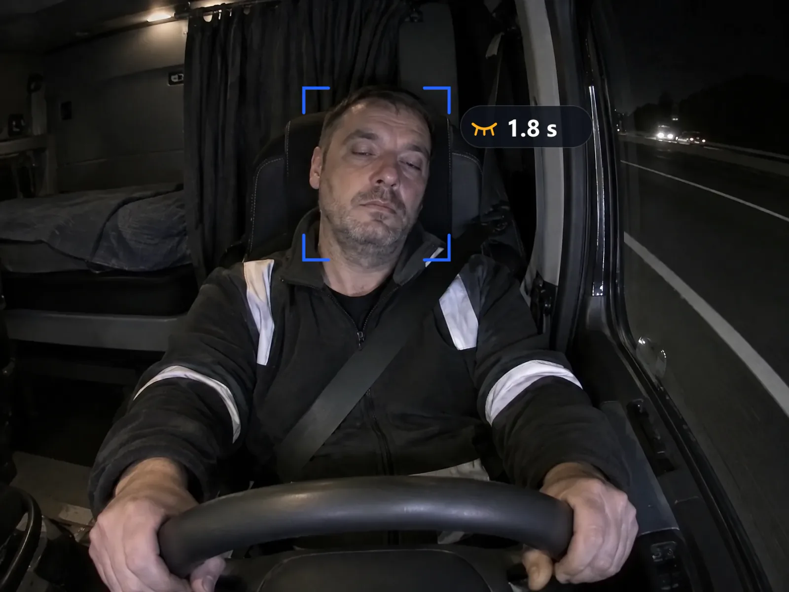 Cabinecamera detecteert vermoeidheid