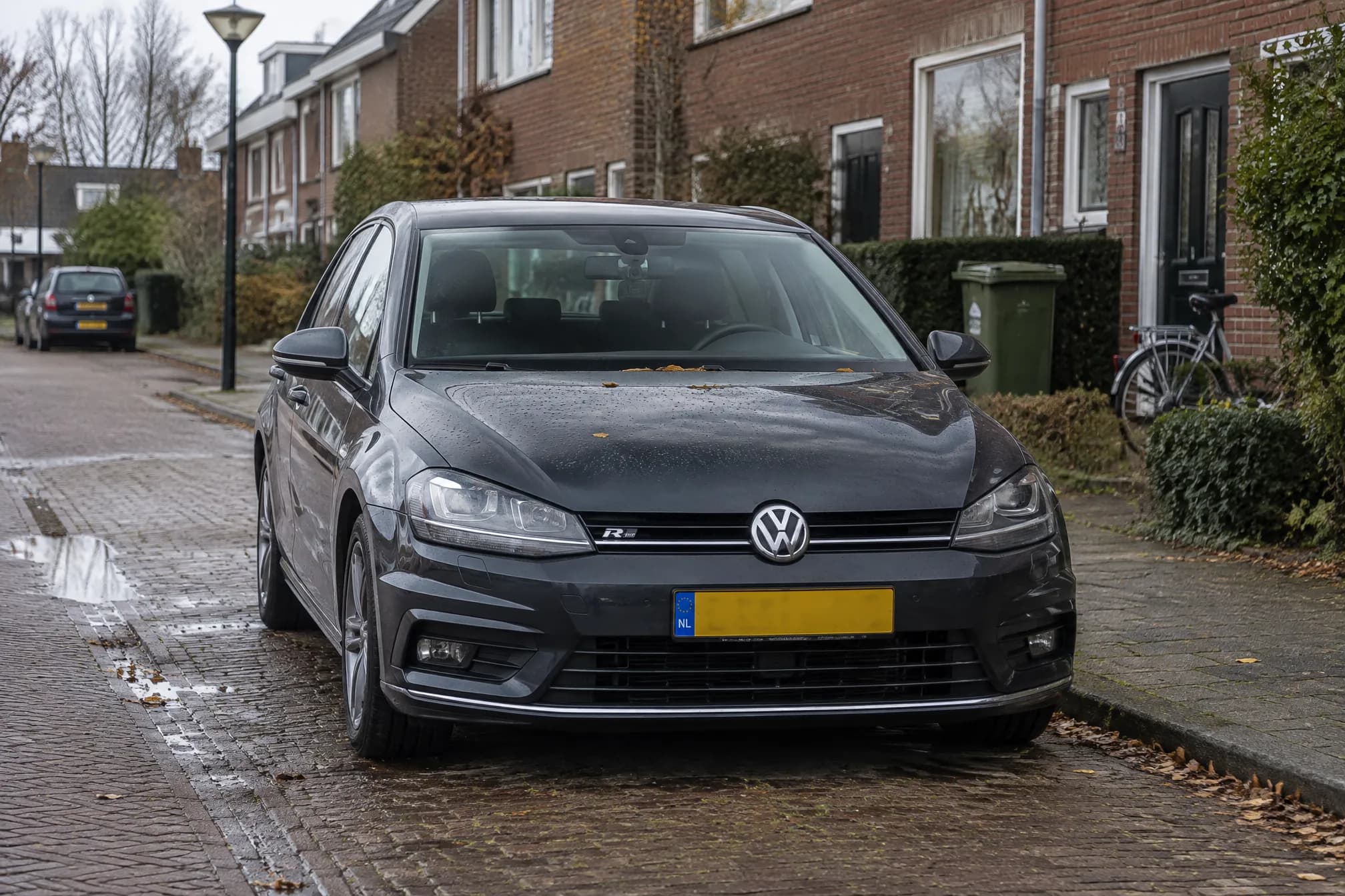 A private car with the dashcam behind the windscreen