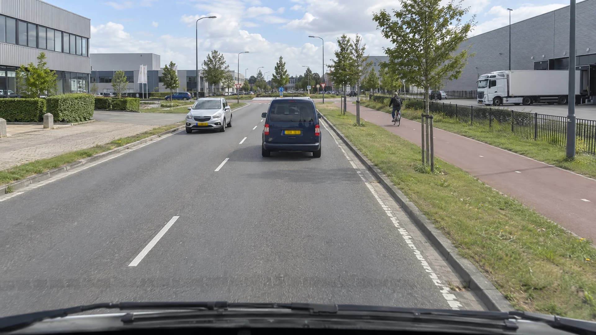 Live-Bild der Frontkamera eines Transporters