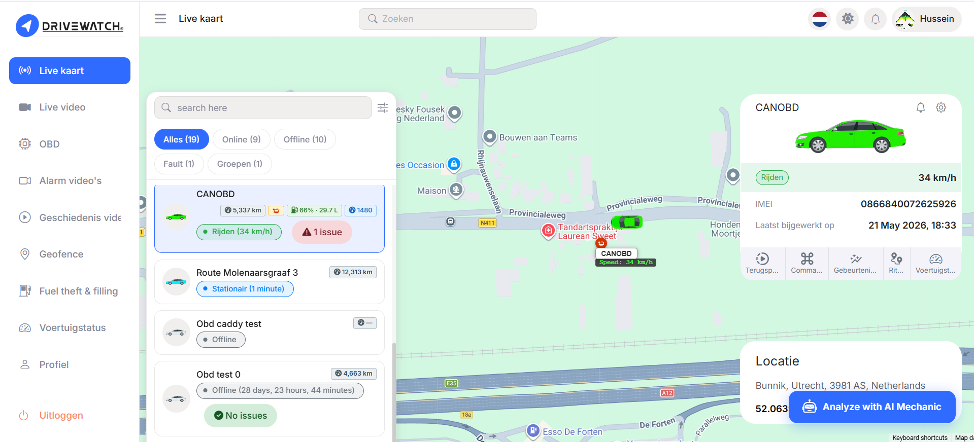 Drivewatch fleet dashboard